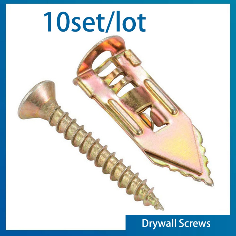 Drywall Anchor Screw - 10 Stks/partij Boorankers Schroeven Gipsplaat Anker