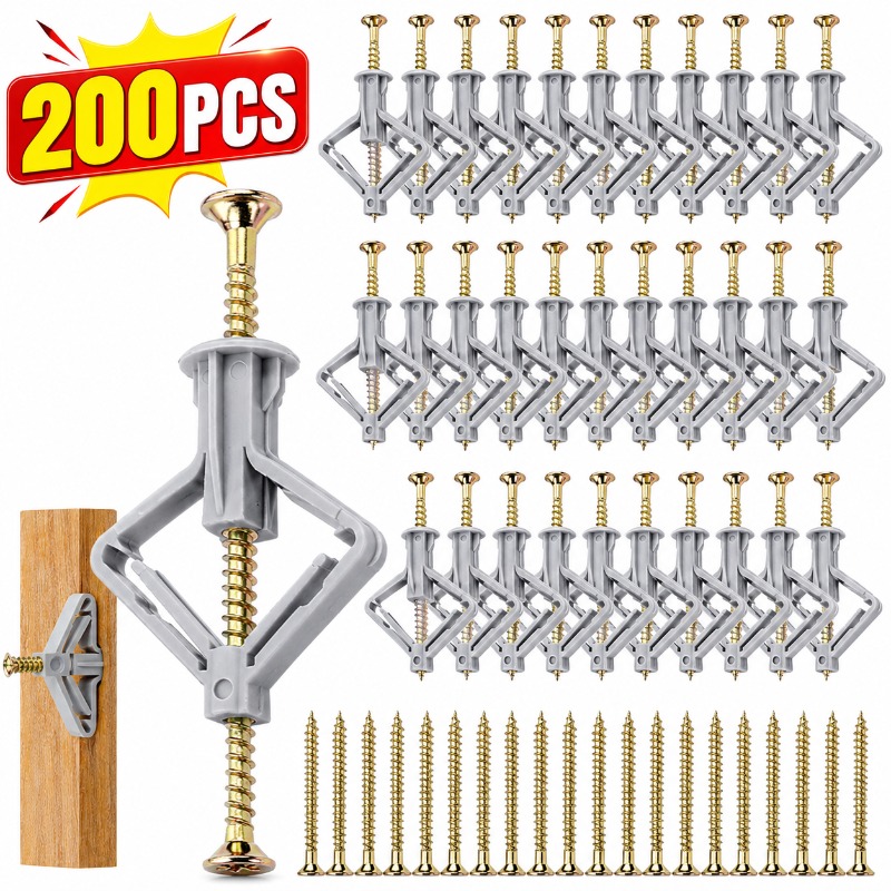 Drywall Anchor Screw - 20-200 Stuks Vliegtuig Uitbreidingsplug Gipsplaat Anker