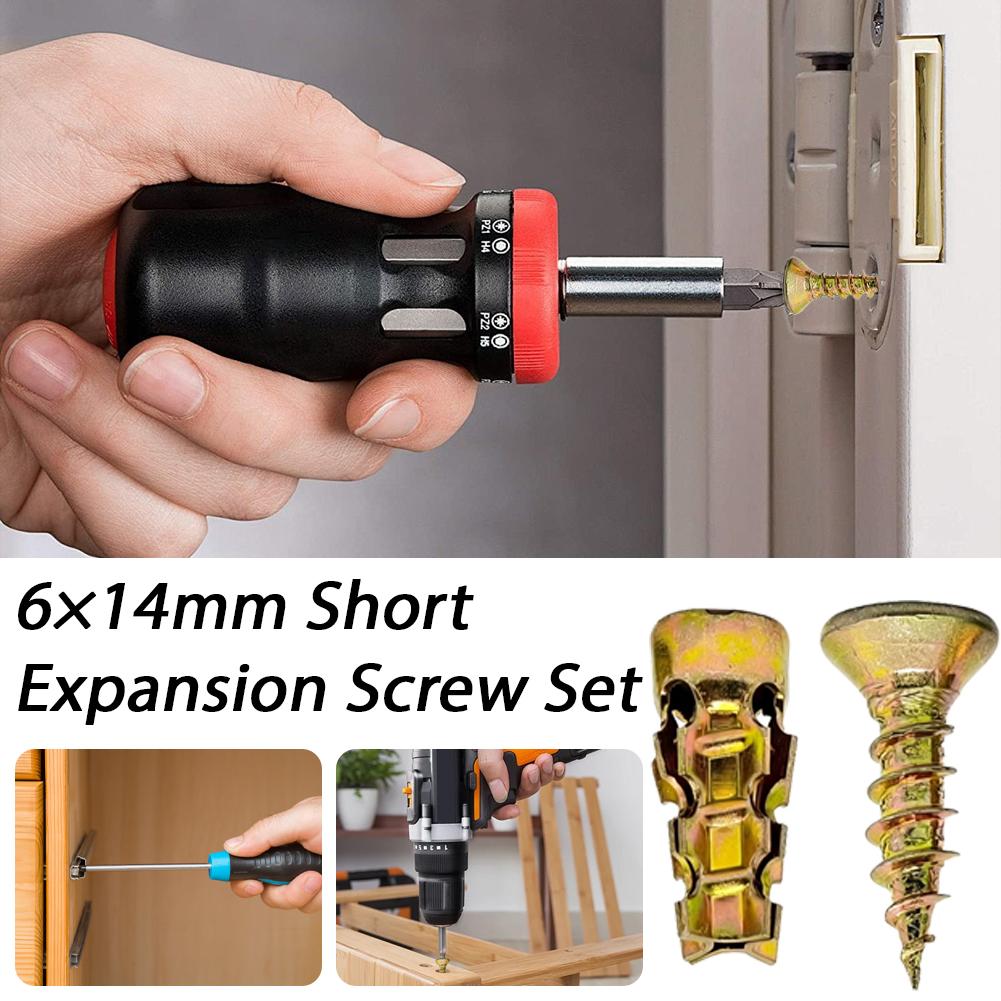 Drywall Anchor Screw - 100 stuks 6*14mm Deur Scharnier Draad