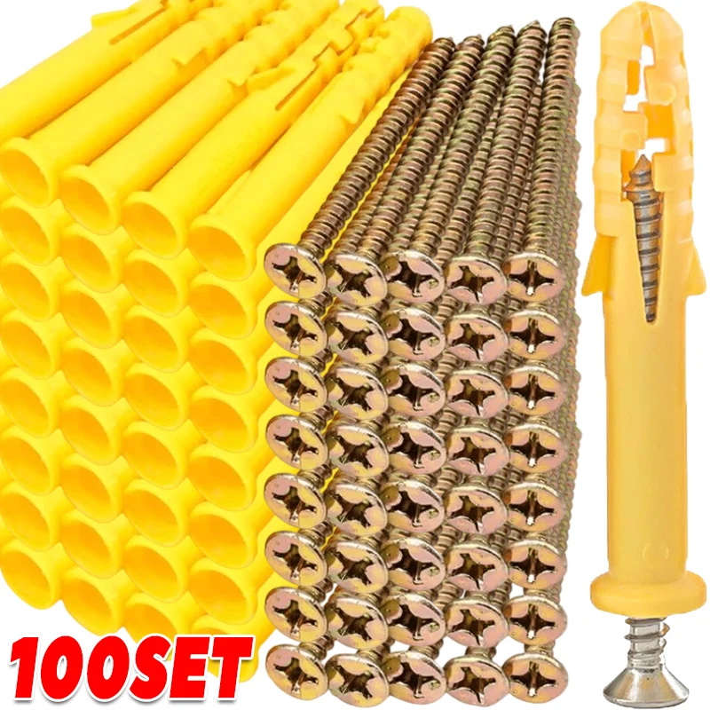 Drywall Anchor Screw - Plastic buis expansie wandankers plug schroefset