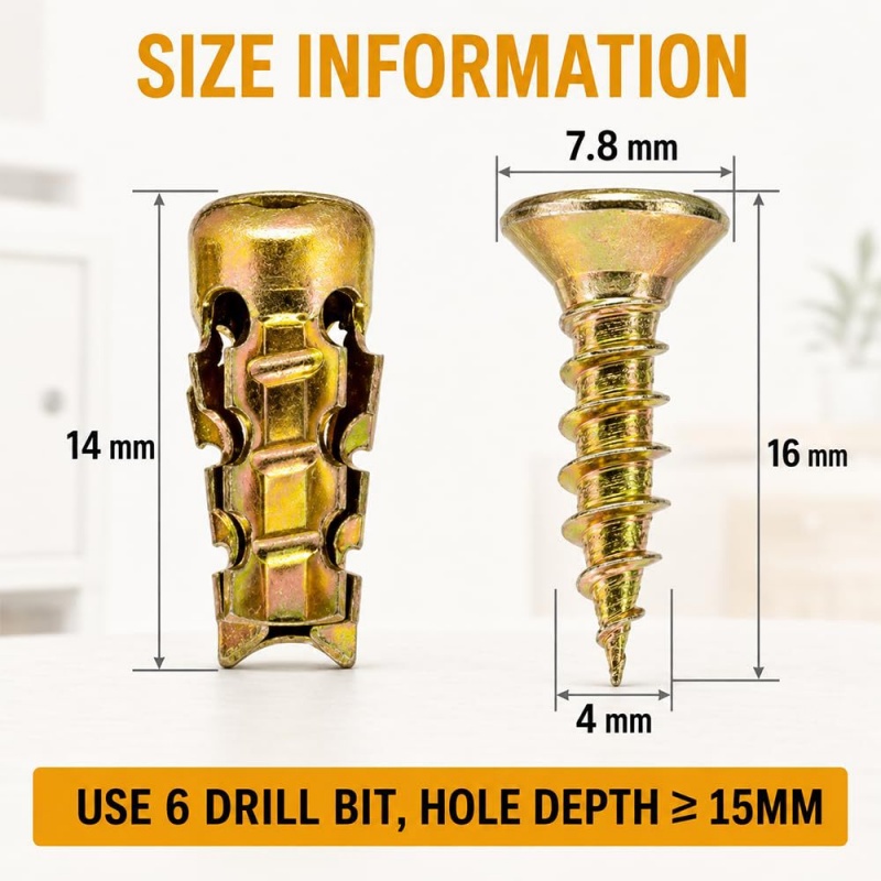50/100PC Steen Uitbreidingssch - Drywall Anchor Screw recensie en prijs