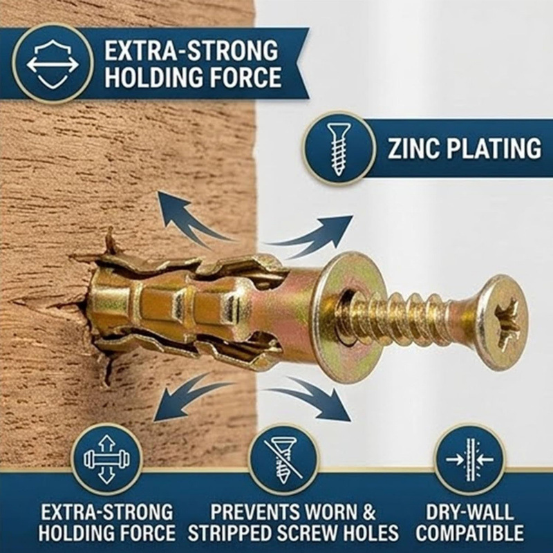 50/100PC Steen Uitbreidingssch - Drywall Anchor Screw recensie en prijs