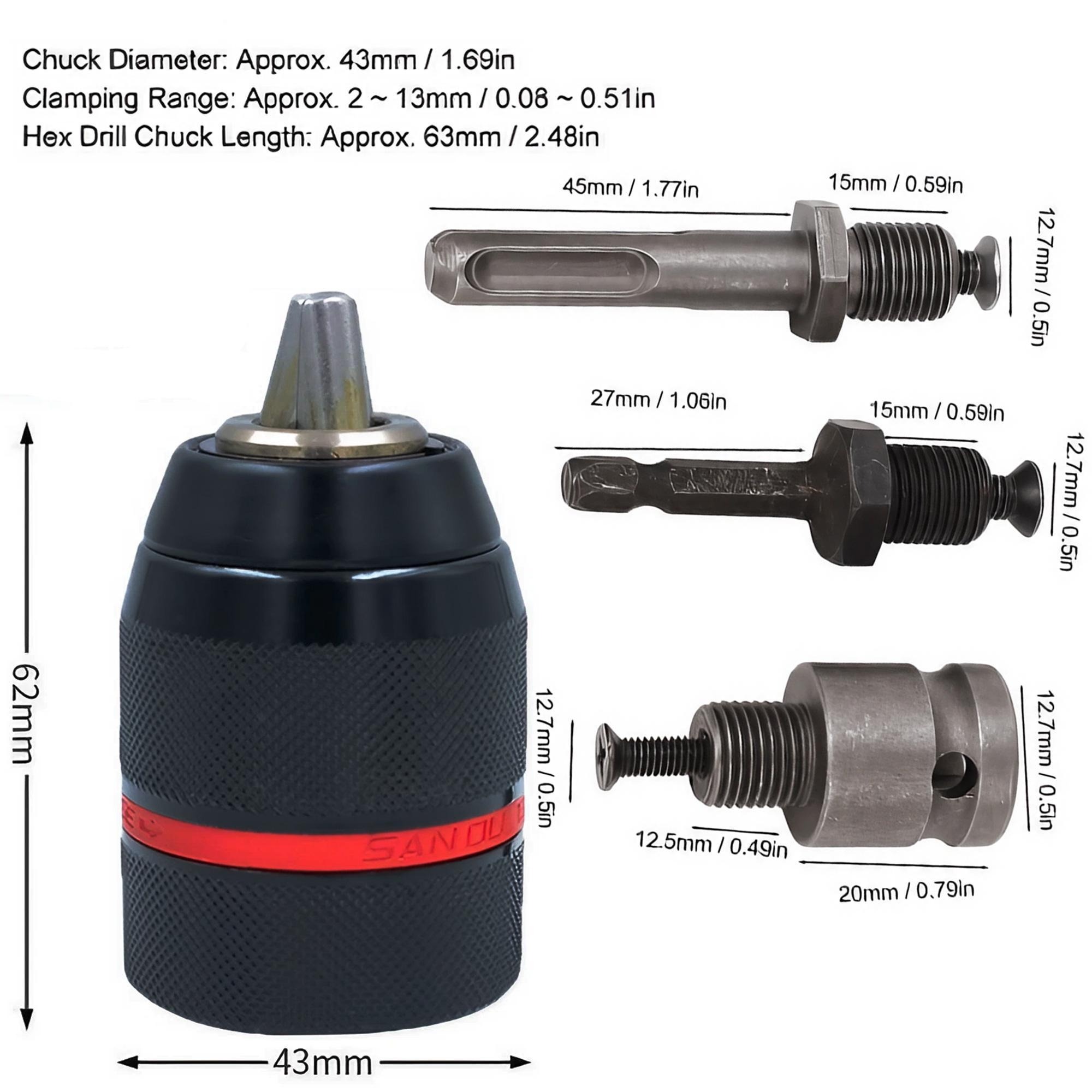 4 Stuks 2-13 Mm Keyless Metale - Screwdriver Set Precision recensie en prijs