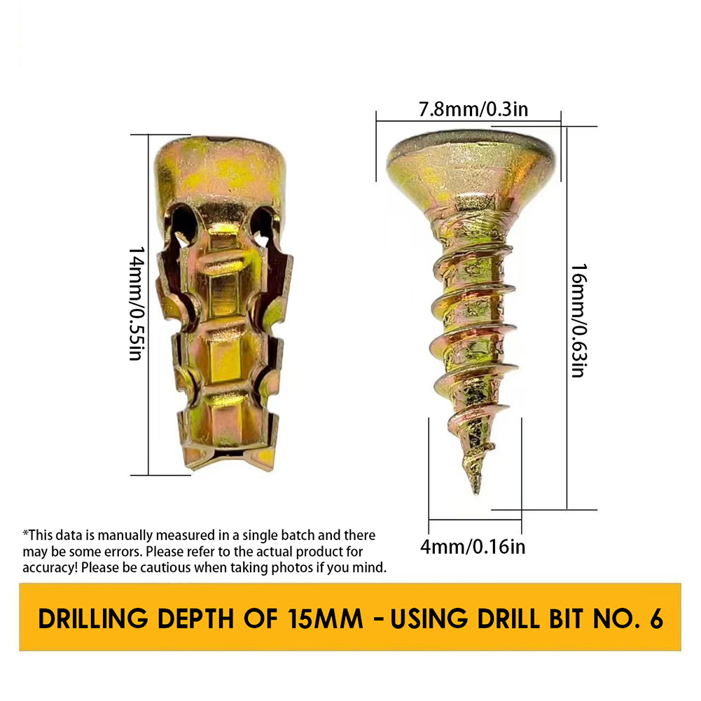 6*14mm Deur Scharnier Draad Re - Drywall Anchor Screw recensie en prijs